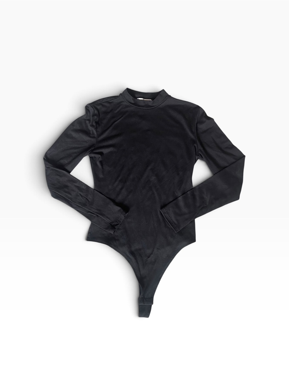 Long sleeve thong bodysuit top